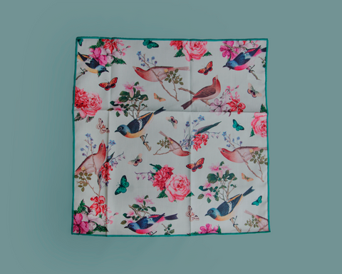 手絹-鳥譜 35x35 cm