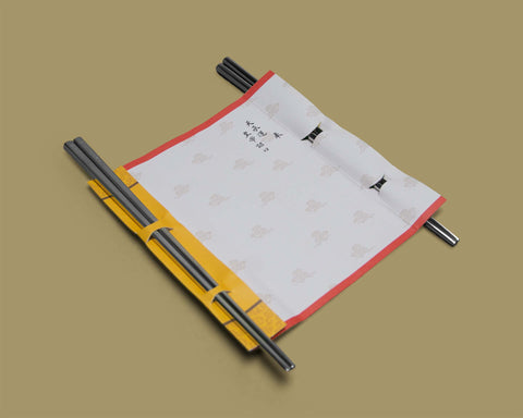 Chopsticks and chopsticks receiving purpose / imperial order Portable double chopsticks set