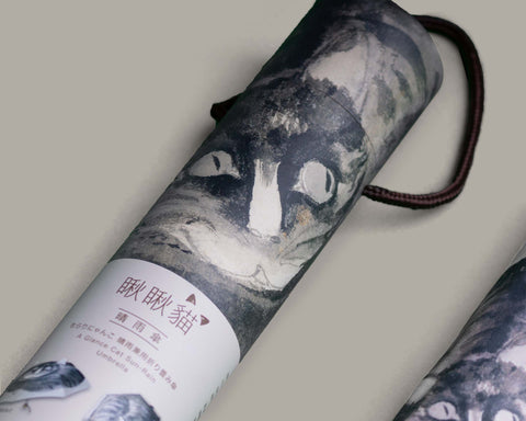 Take a look at the cat's umbrella